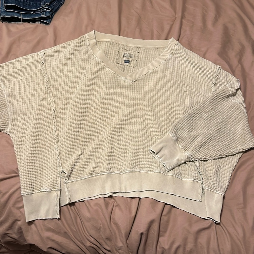 American eagle waffle knit Sweater